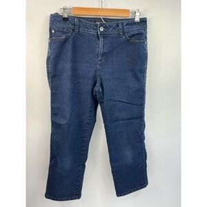 Dana Buchman Cropped Jeans Women's Size 6 Blue‎ 5 Pockets Stretch